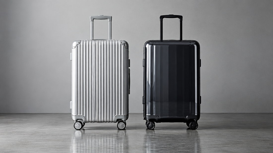 Aluminiumkoffer und Polycarbonat-Koffer im direkten Vergleich